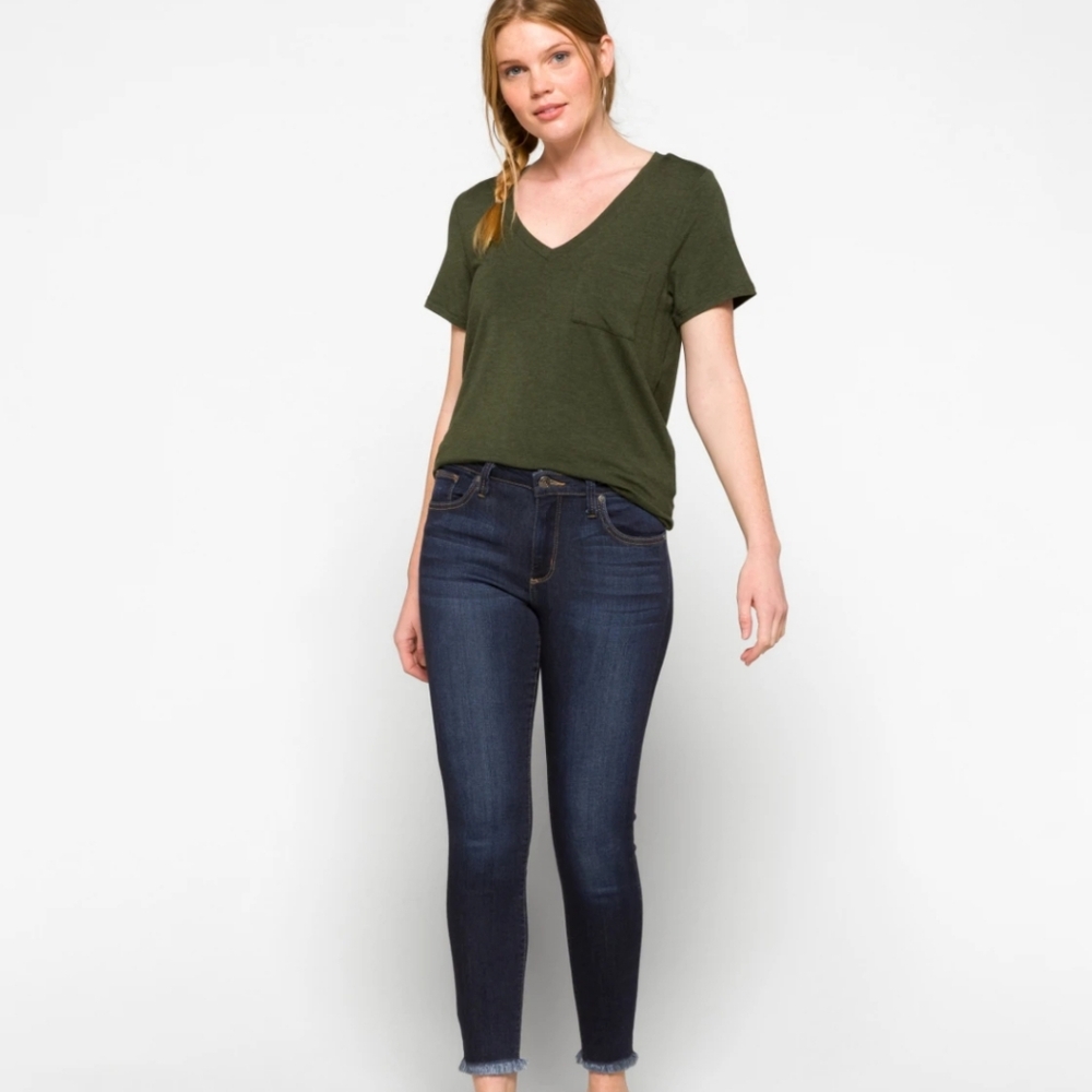 Just Black-Ankle Faded Distressed Low Rise Denim Jeans